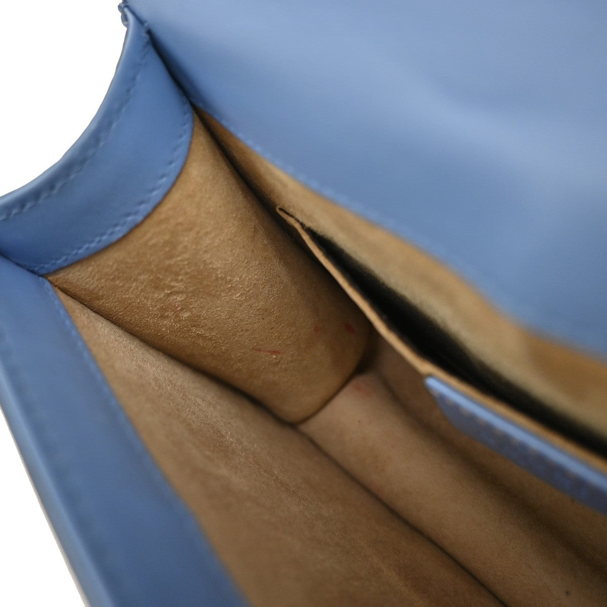 Gucci Sylvie Chain Shoulder Bag Leather, BLUE, LEATHER, Shoulder bag