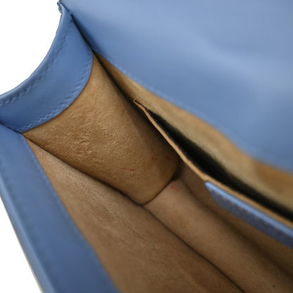 Gucci Sylvie Chain Shoulder Bag Leather, BLUE, LEATHER, Shoulder bag