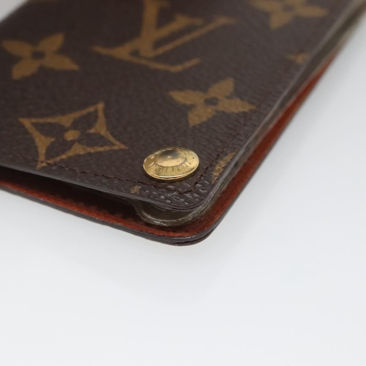 Louis Vuitton Porte Cartes Pression Card Case Monogram Canvas, BROWN, CANVAS, Card Holders