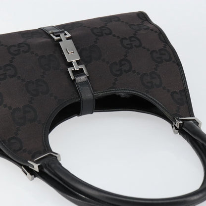 Gucci Vintage Jackie Handbag Canvas, BLACK, CANVAS, Handbag