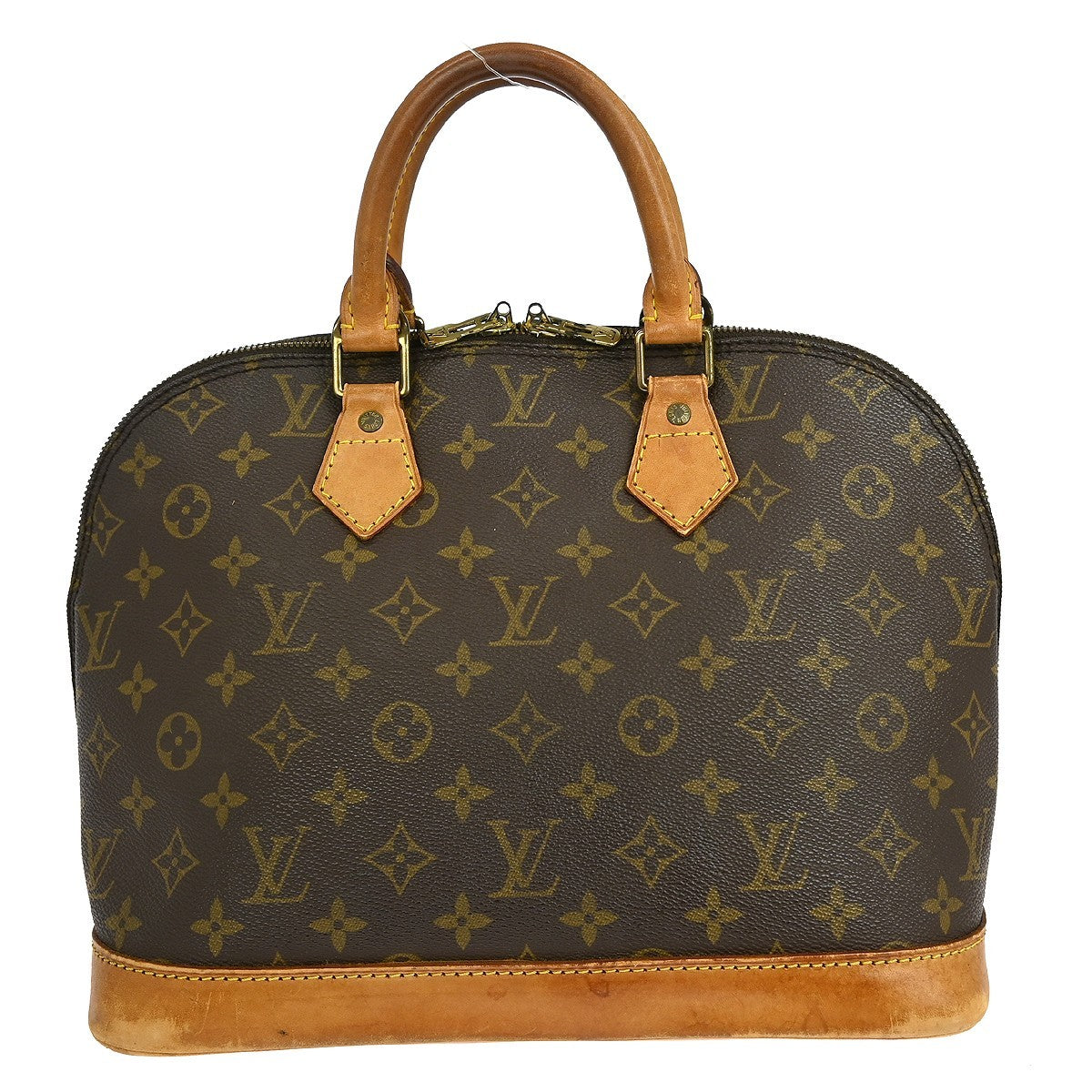 Louis Vuitton Alma Handbag Monogram Canvas, BROWN, CANVAS, Handbag