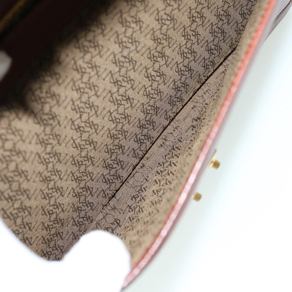 Saint Laurent Vintage Flap Document Holder Leather, BROWN, LEATHER, Briefcase