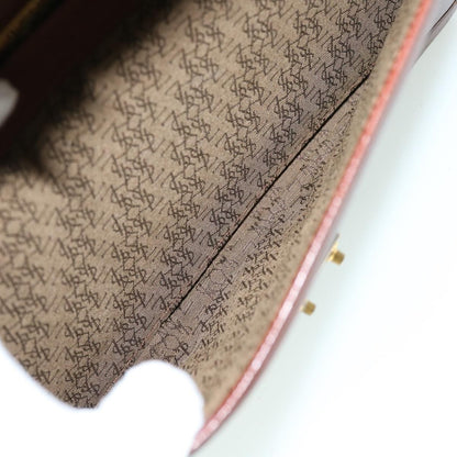 Saint Laurent Vintage Flap Document Holder Leather, BROWN, LEATHER, Briefcase