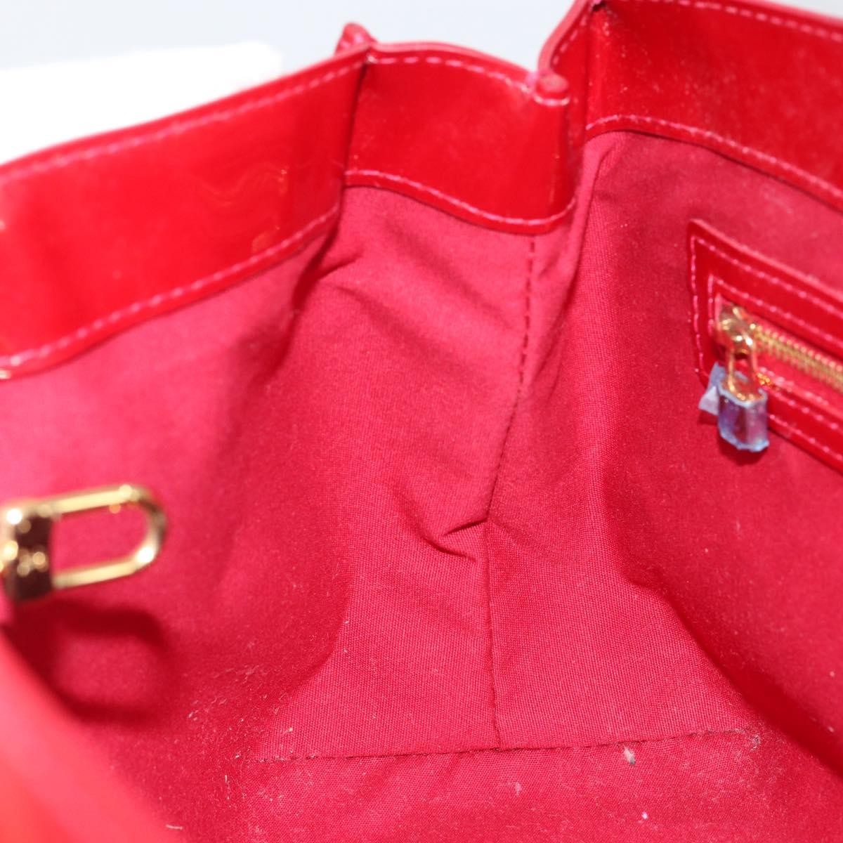 Louis Vuitton Wilshire Handbag Monogram Vernis, RED, PATENT_LEATHER, Handbag