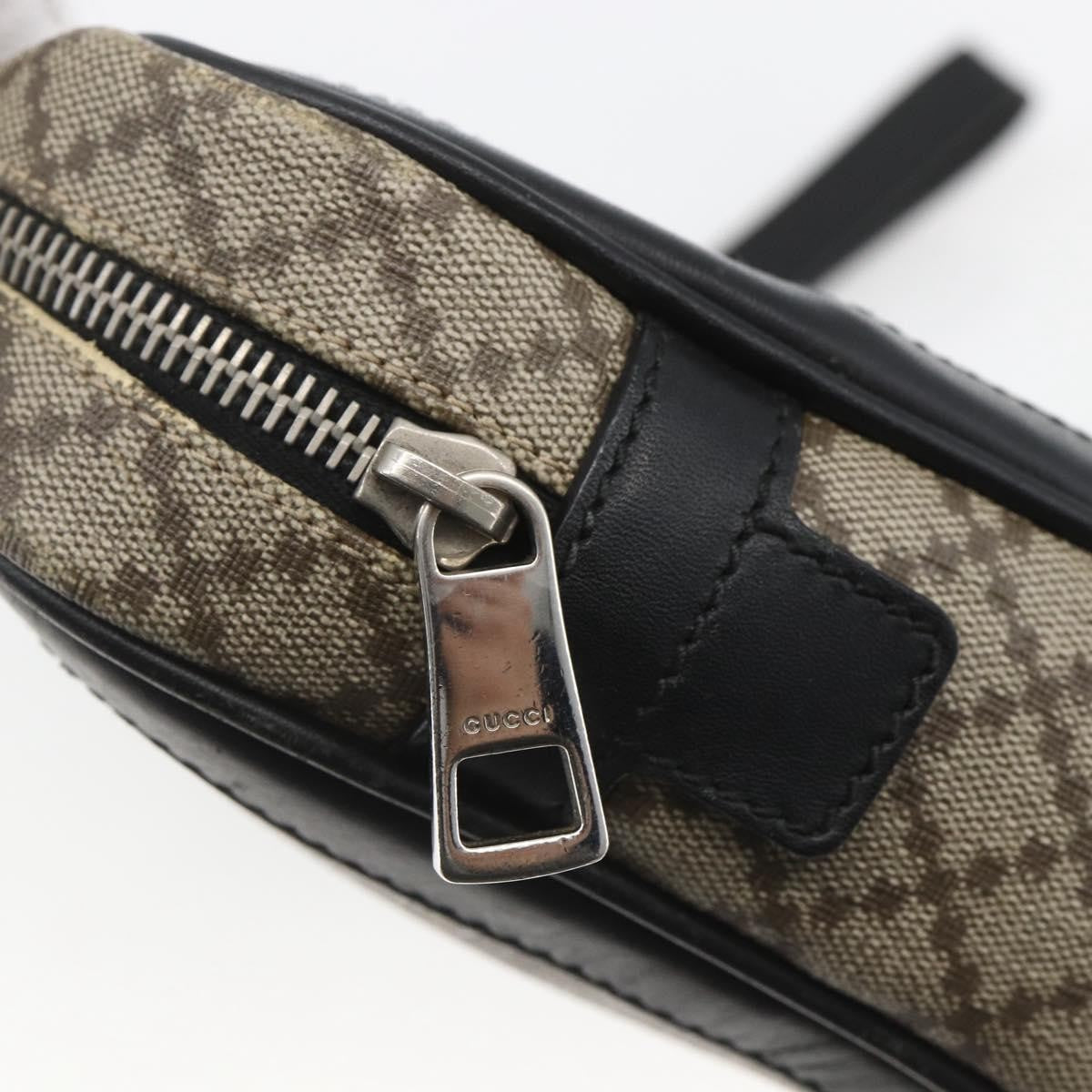 Gucci Wristlet Clutch Diamante Canvas, BEIGE, PVC, Clutche & pouche