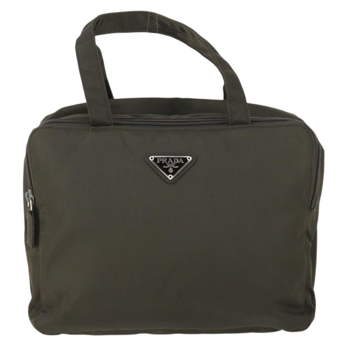 Prada Vintage Handbag Tessuto, KHAKI, NYLON, Handbag