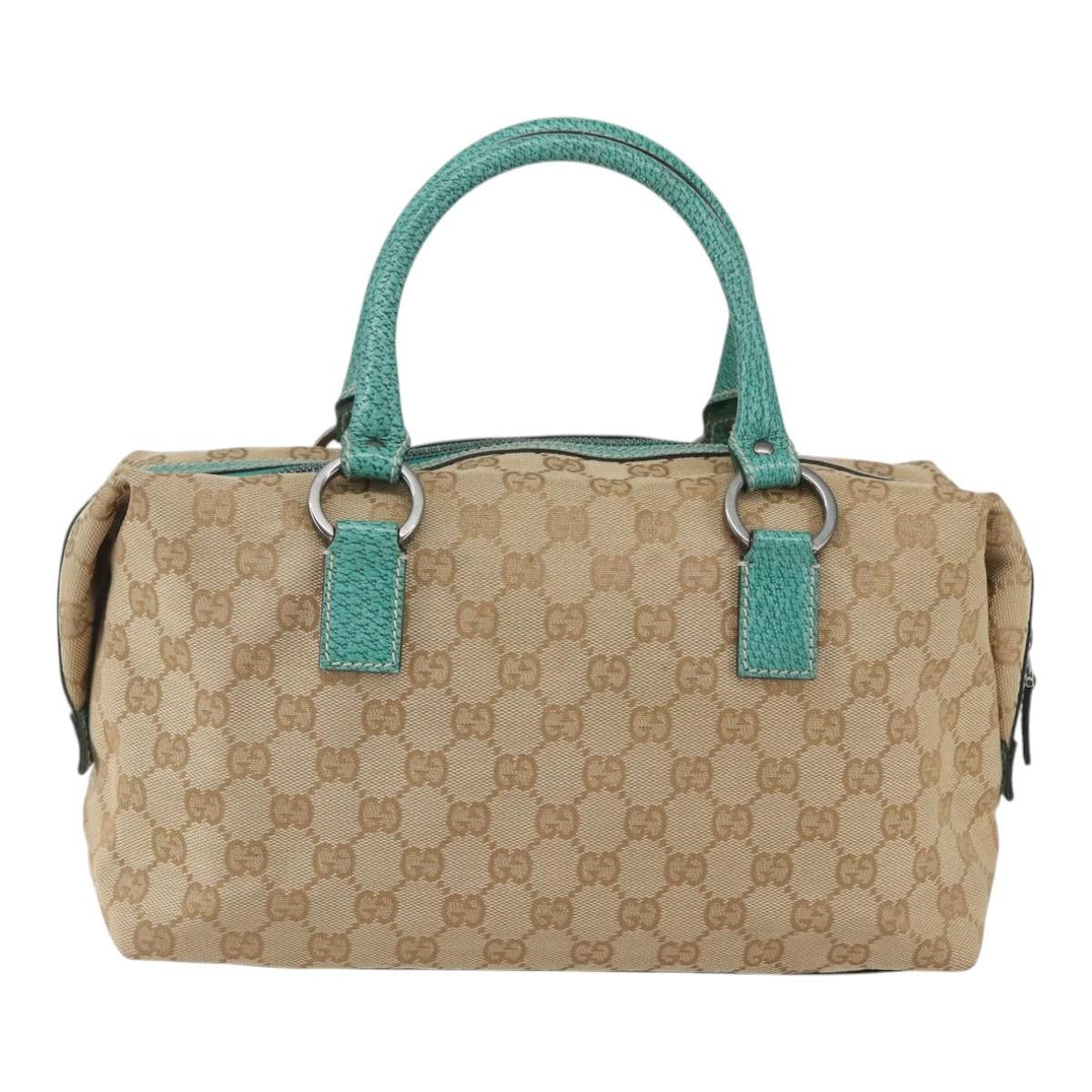 Gucci Vintage Zip Boston Bag GG Canvas, BEIGE, CANVAS, Handbag