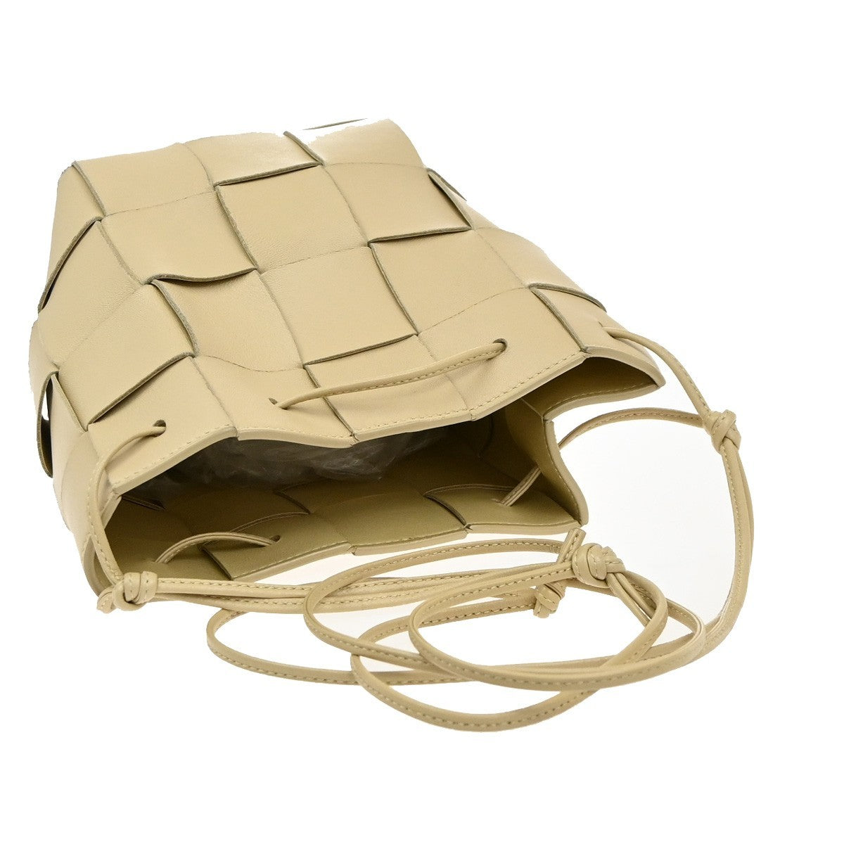 Bottega Veneta Cassette Bucket Bag Maxi Intrecciato Leather, BEIGE, LEATHER, Shoulder bag