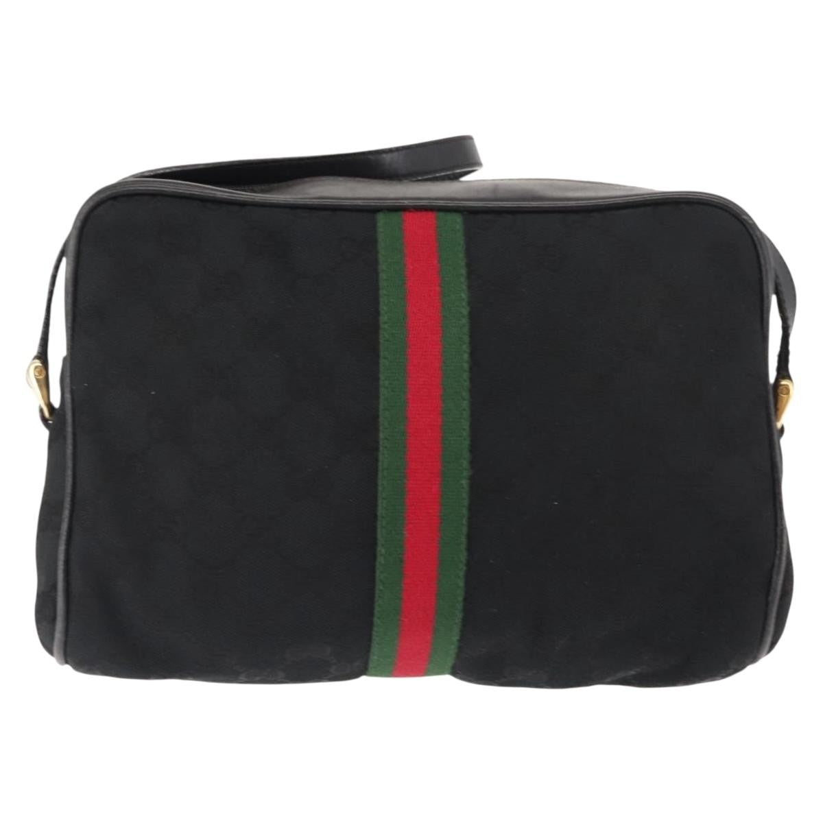 Gucci Ophidia Shoulder Bag GG Coated Canvas, BLACK, CANVAS, Shoulder bag