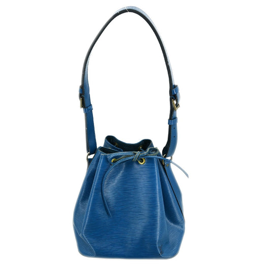 Louis Vuitton Petit Noe Handbag Epi Leather, BLUE, LEATHER, Shoulder bag