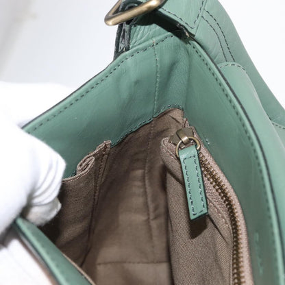 Chloe Vintage Flap shoulder bag Leather, GREEN, LEATHER, Shoulder bag