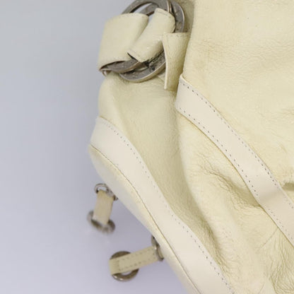 Bvlgari Chandra Satchel Leather, BEIGE, LEATHER, Handbag