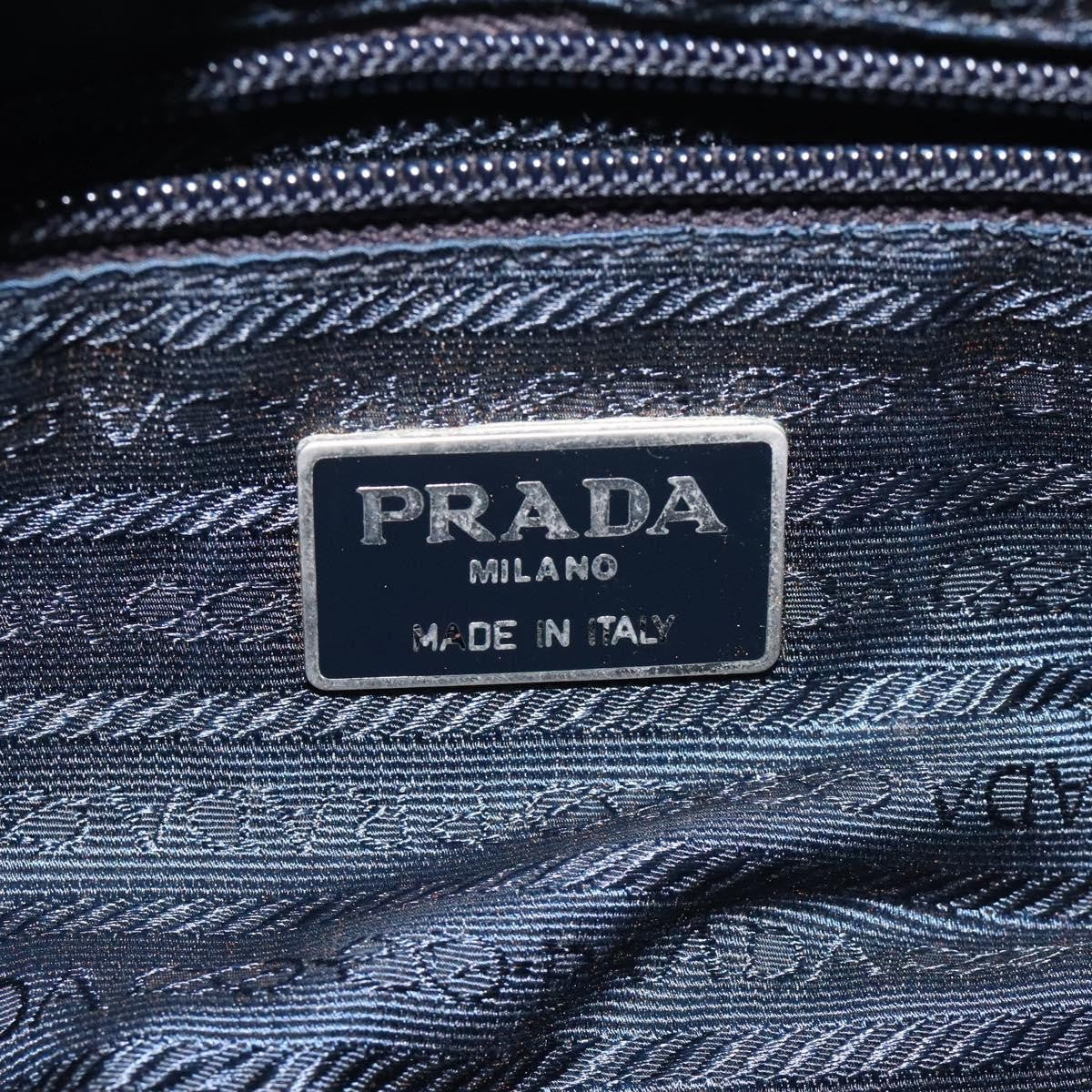 Prada Vintage Zip Handbag Tessuto, BLACK, NYLON, Handbag