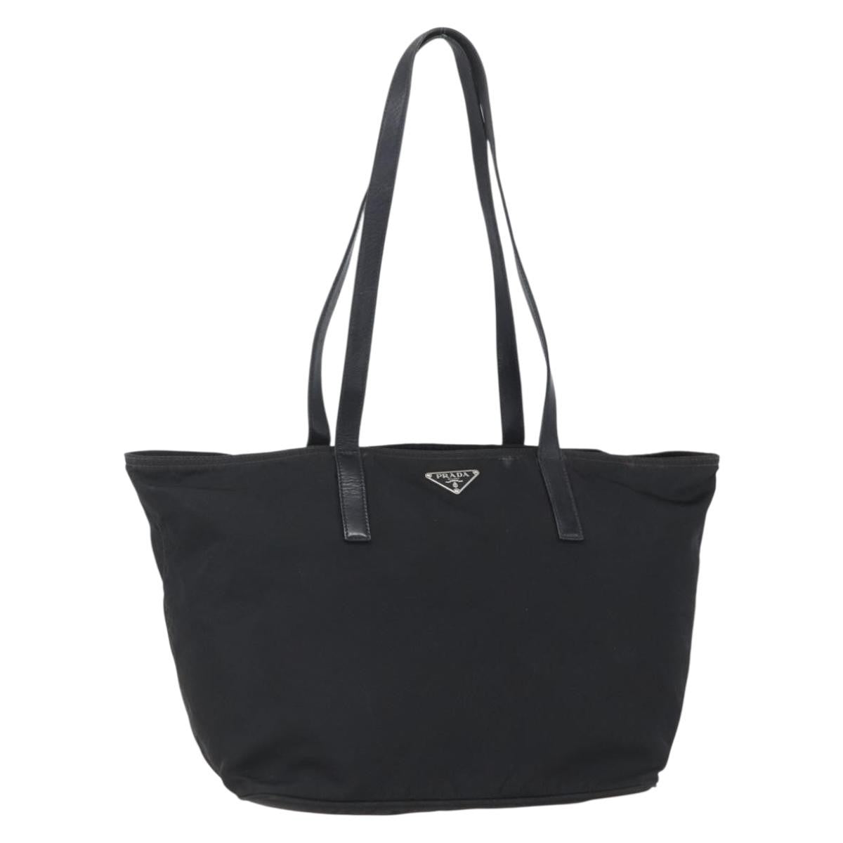 Prada Vintage Zip Tote Tessuto, BLACK, NYLON, Tote bag