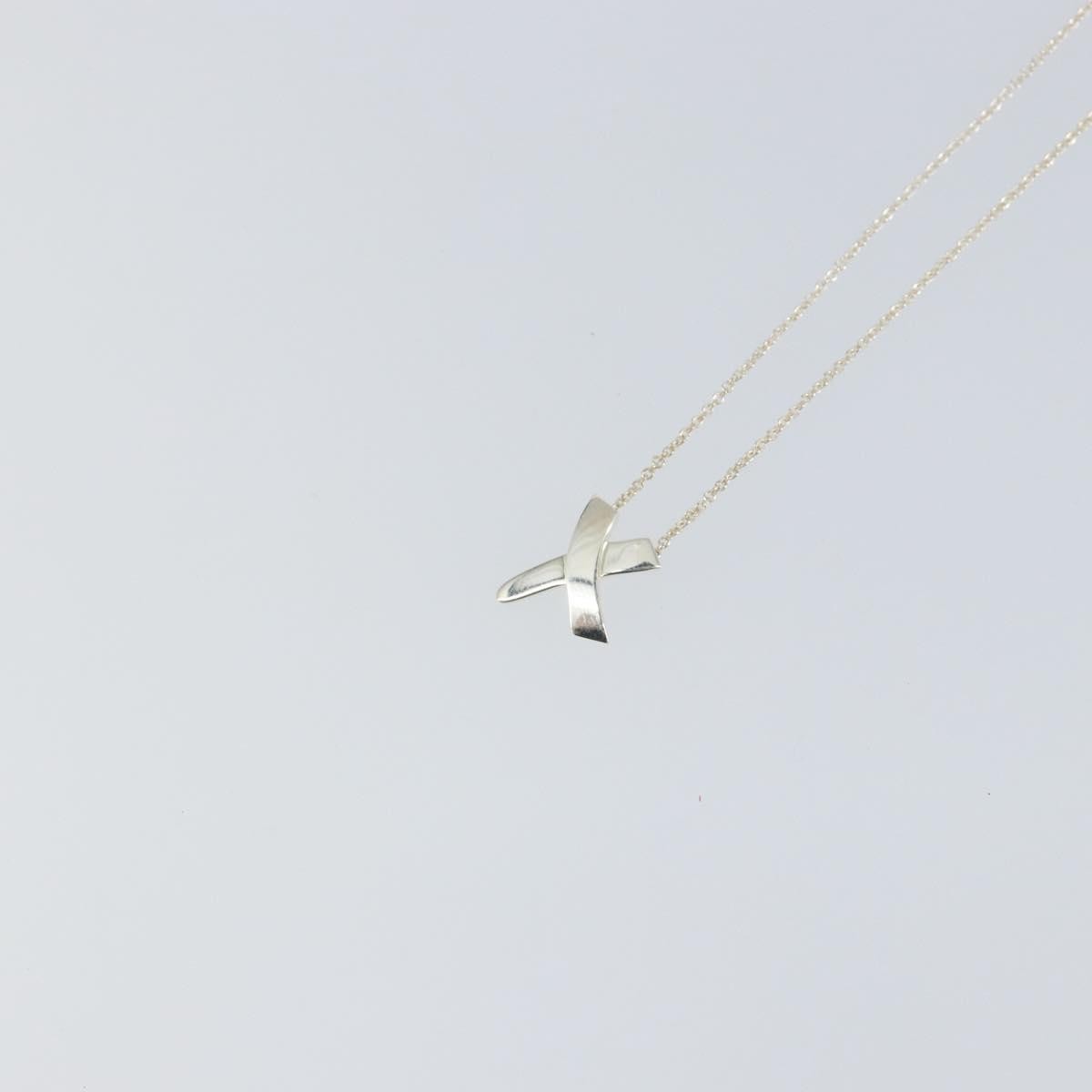 Tiffany & Co. Paloma Picasso Graffiti X Pendant Necklace Silver, SILVER, SILVER, Necklace