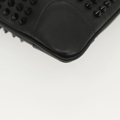 Christian Louboutin Loubiclutch Spiked Leather, BLACK, LEATHER, Shoulder bag