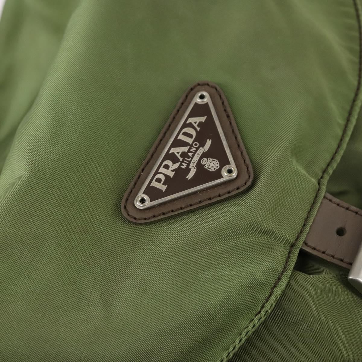 Prada Double Front Pocket Backpack Tessuto, KHAKI, NYLON, Backpack