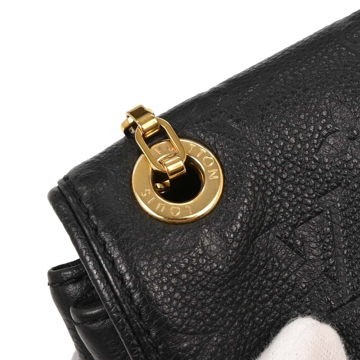 Louis Vuitton Saint Germain Handbag Monogram Empreinte Leather, BLACK, LEATHER, Shoulder bag