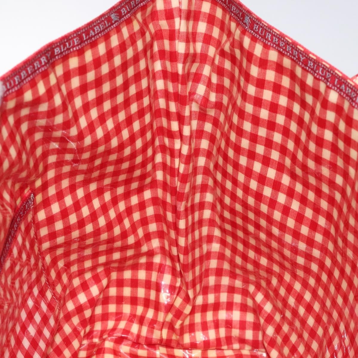 Burberry Blue Label Tote Bag Canvas, RED, CANVAS, Tote bag