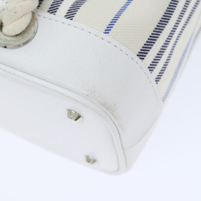 Burberry Vintage Handbag Canvas, WHITE, CANVAS, Handbag