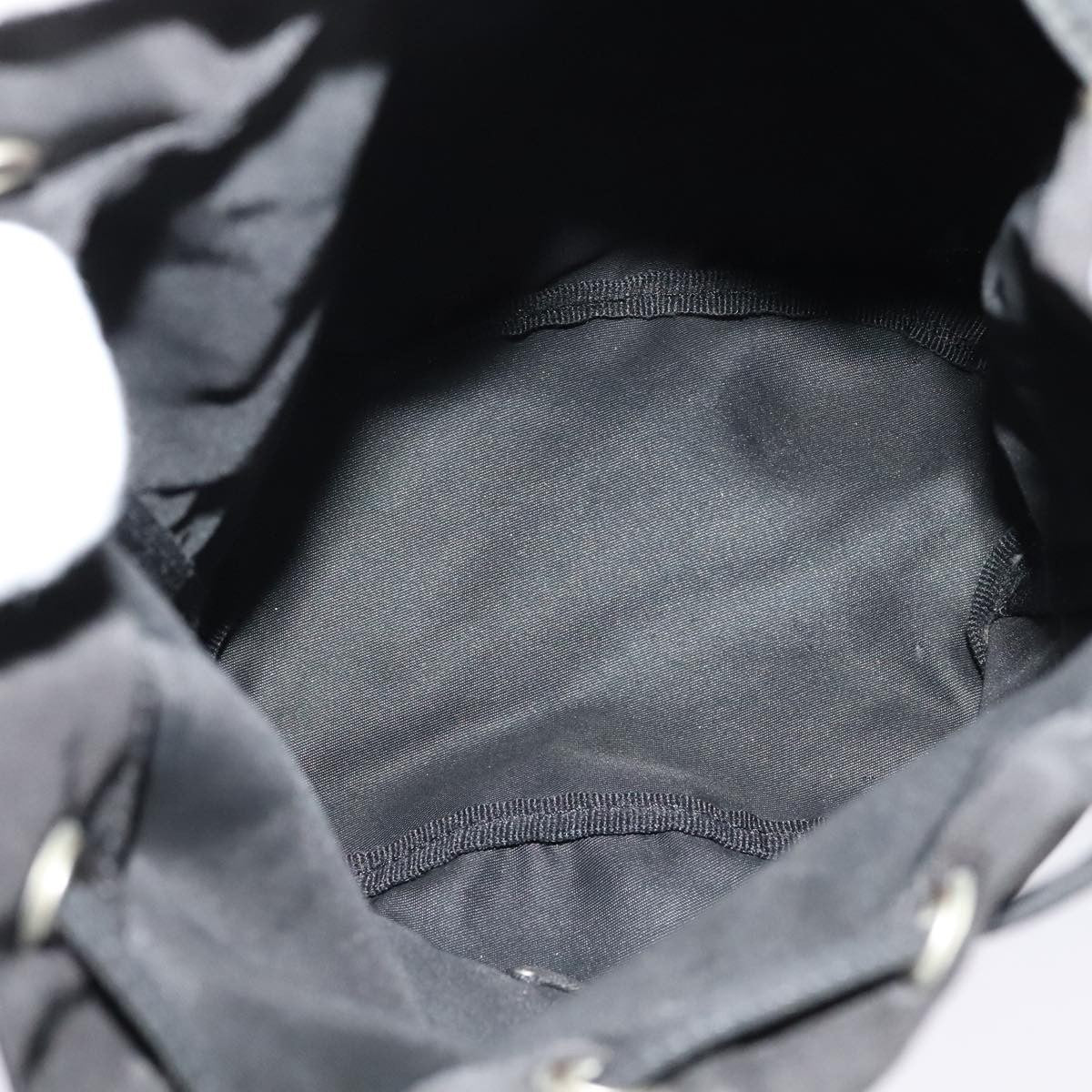 Prada Vela Drawstring Bucket Wristlet Pouch Tessuto, BLACK, NYLON, Clutche & pouche