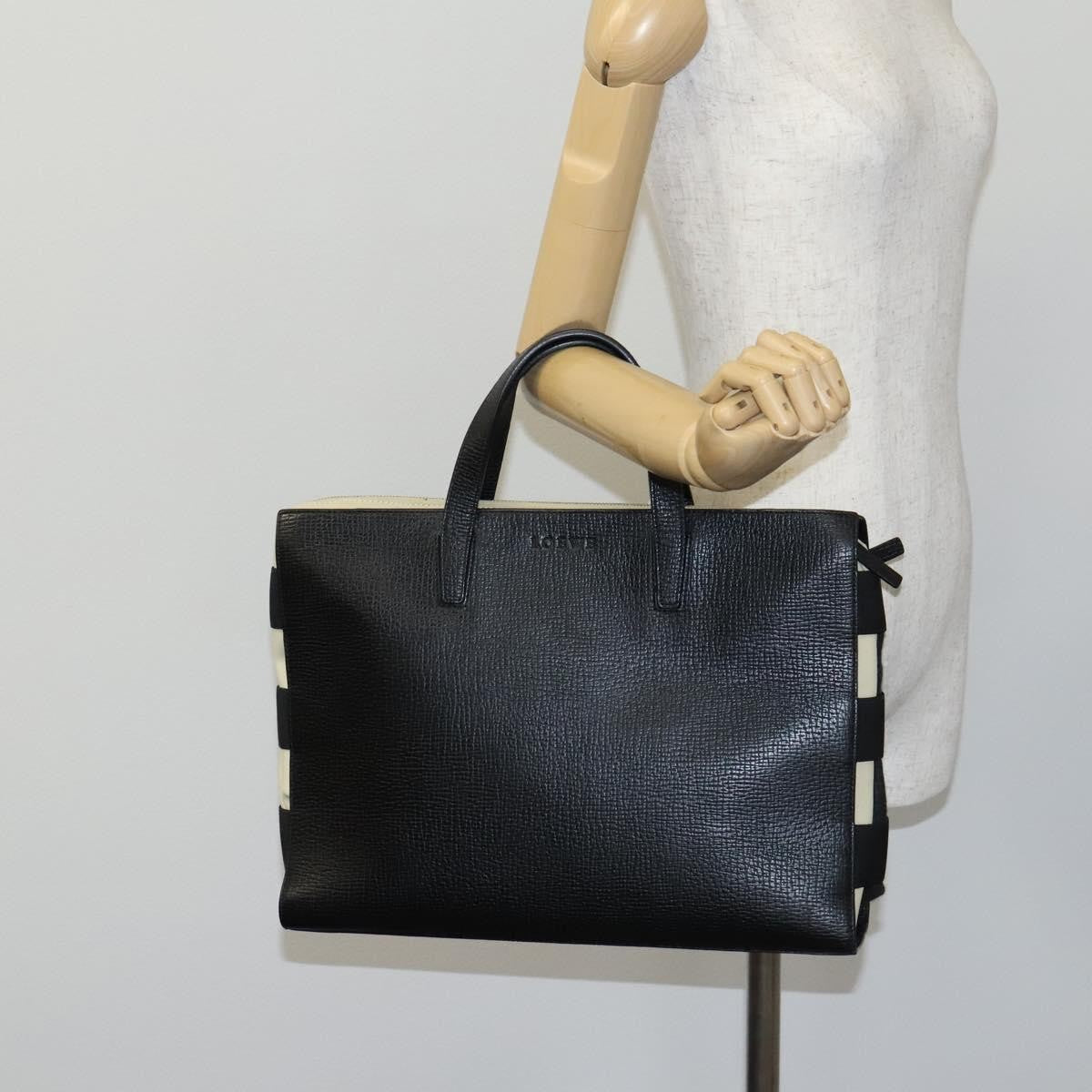 Loewe Vintage Handbag Leather, BLACK, LEATHER, Handbag