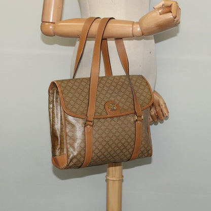 Celine Vintage Macadam Handbag Canvas, BEIGE, CANVAS, Handbag