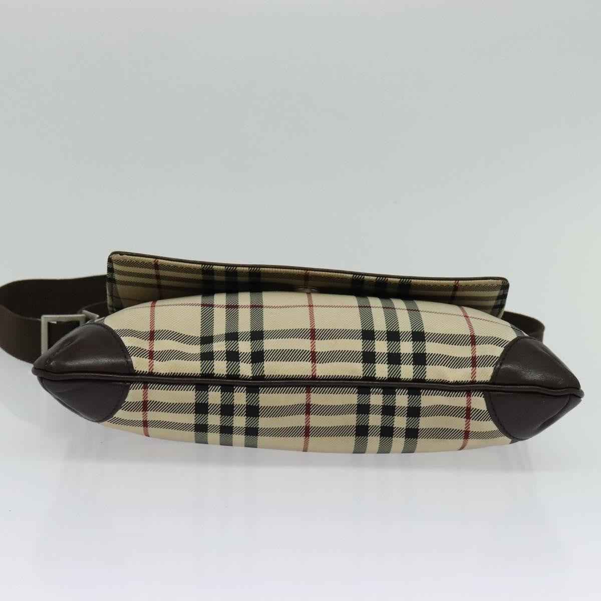 Burberry Vintage Flap Crossbody Bag Haymarket Canvas, BEIGE, NYLON, Shoulder bag