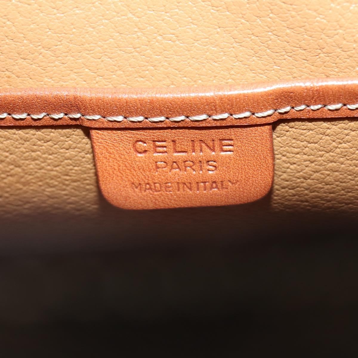 Celine Vintage Macadam Backpack Canvas and Leather, BROWN, CANVAS, Backpack