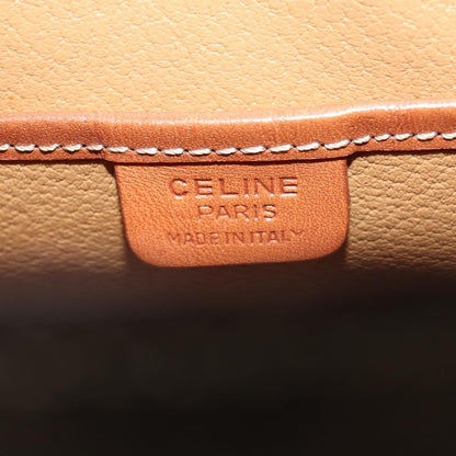 Celine Vintage Macadam Backpack Canvas and Leather, BROWN, CANVAS, Backpack