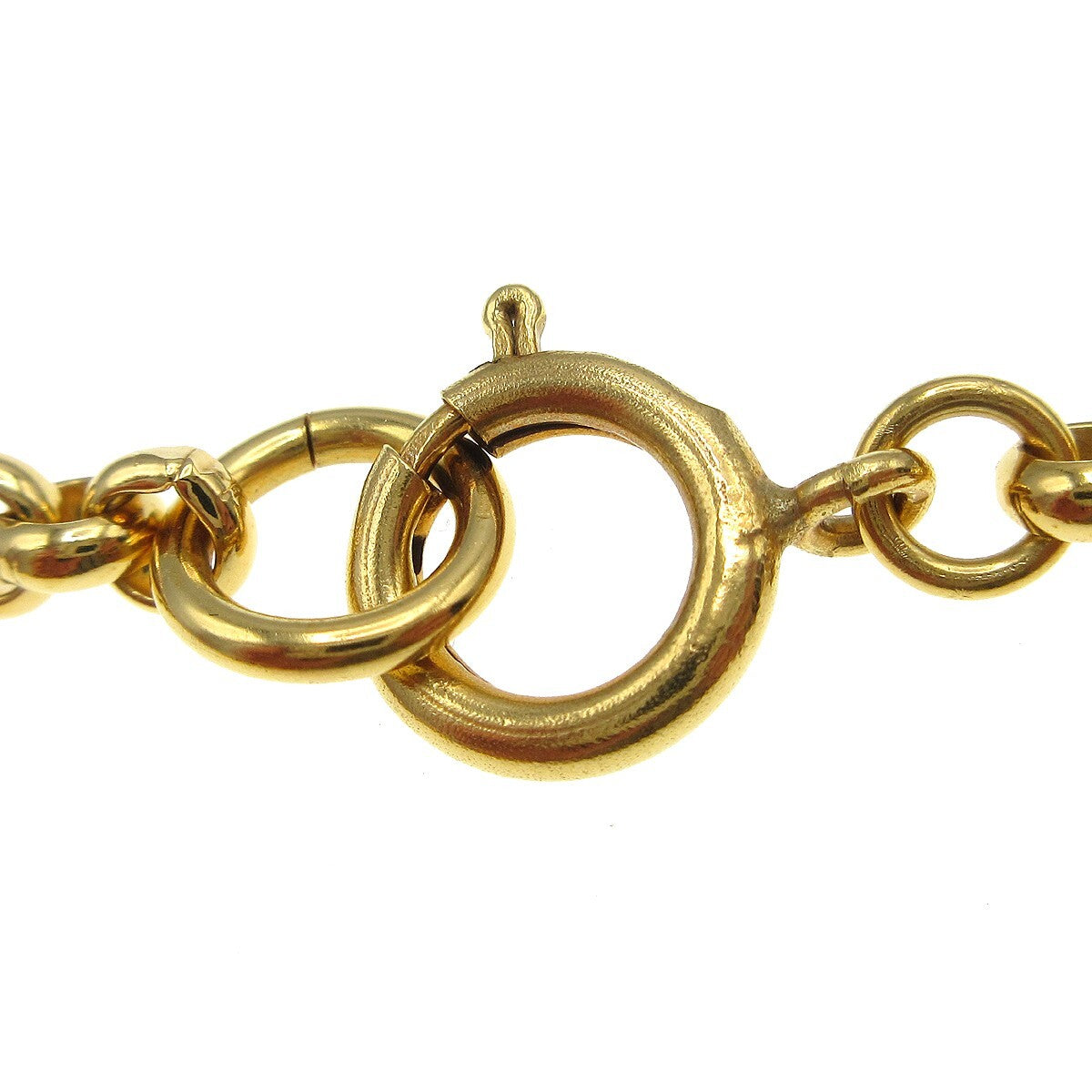 Chanel CC Heart Pendant Necklace Metal, GOLD, GOLD_PLATED, Necklace