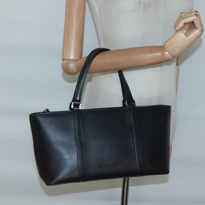 Burberry Vintage Handbag Leather, BLACK, LEATHER, Handbag