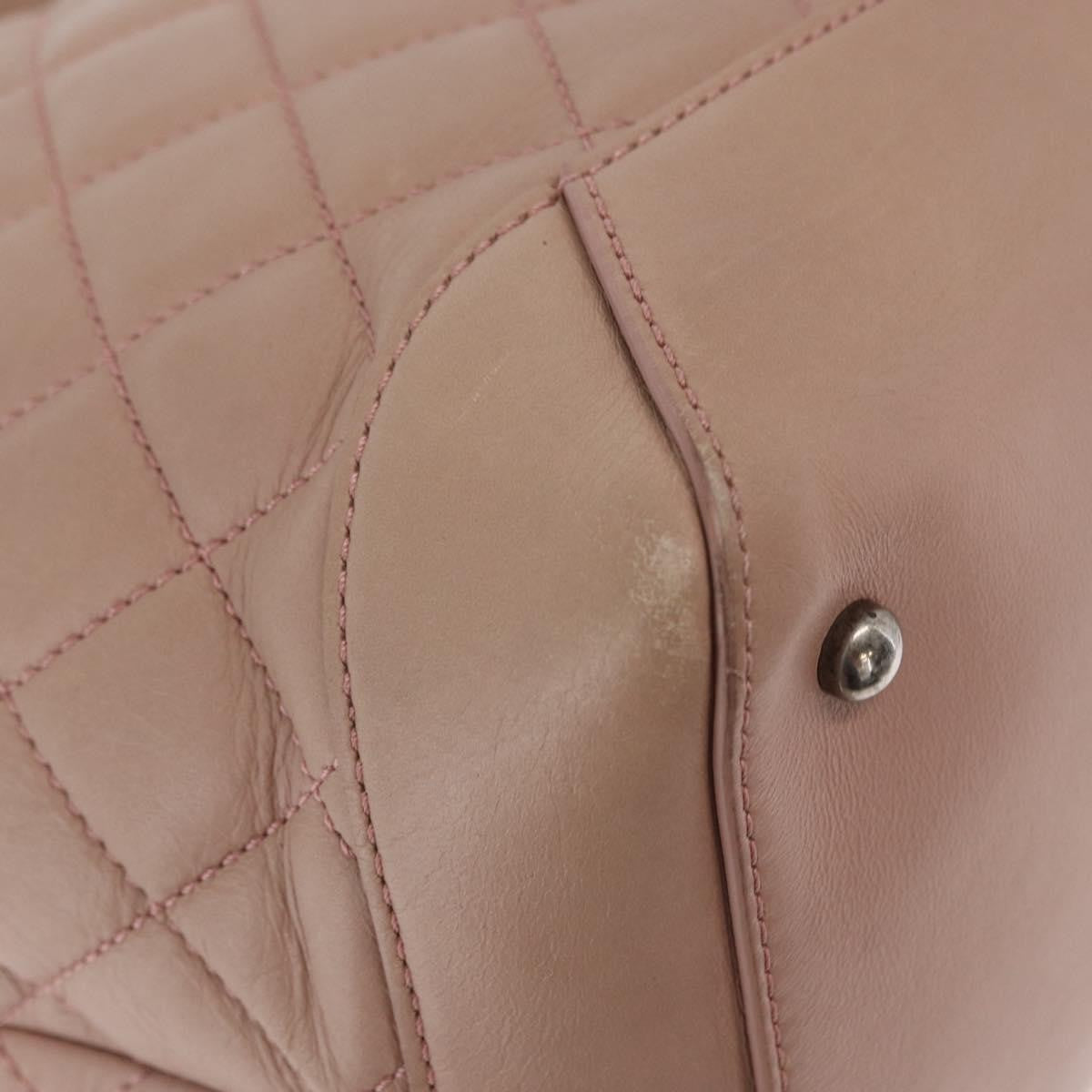 Chanel Easy Shopping Tote Quilted Calfskin, PINK, LEATHER, Tote bag