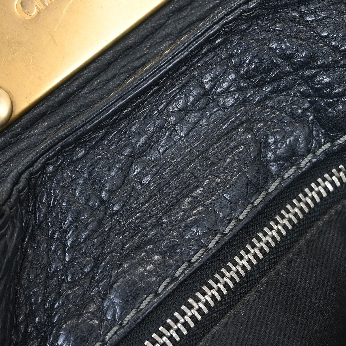 Chloe Paddington Lock Satchel Leather, BLACK, LEATHER, Handbag