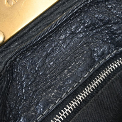 Chloe Paddington Lock Satchel Leather, BLACK, LEATHER, Handbag