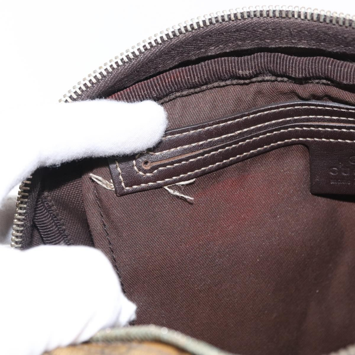 Gucci Front Zip Messenger GG Coated Canvas, BEIGE, CANVAS, Shoulder bag