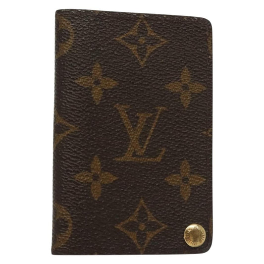 Louis Vuitton Porte Cartes Pression Card Case Monogram Canvas, BROWN, CANVAS, Card Holders