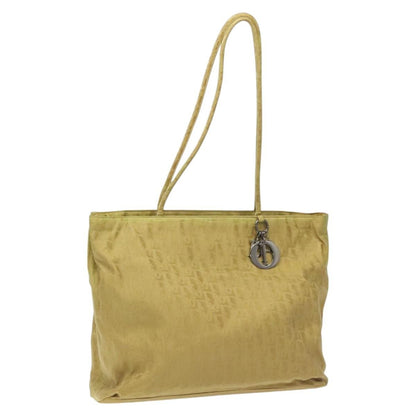 Christian Dior Vintage Trotter Open Tote Diorissimo Canvas, YELLOW, CANVAS, Tote bag
