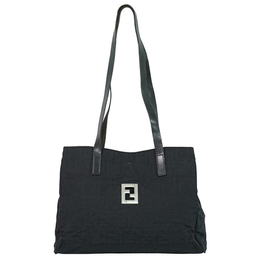 Fendi Zucca Tote bag Canvas, Black, Canvas, Tote Bag