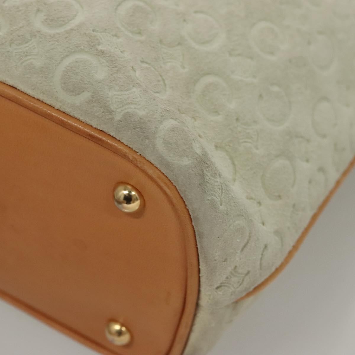 Celine Vintage Macadam Tote bag C Macadam Suede, WHITE, SUEDE, Tote bag