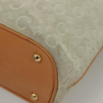 Celine Vintage Macadam Tote bag C Macadam Suede, WHITE, SUEDE, Tote bag