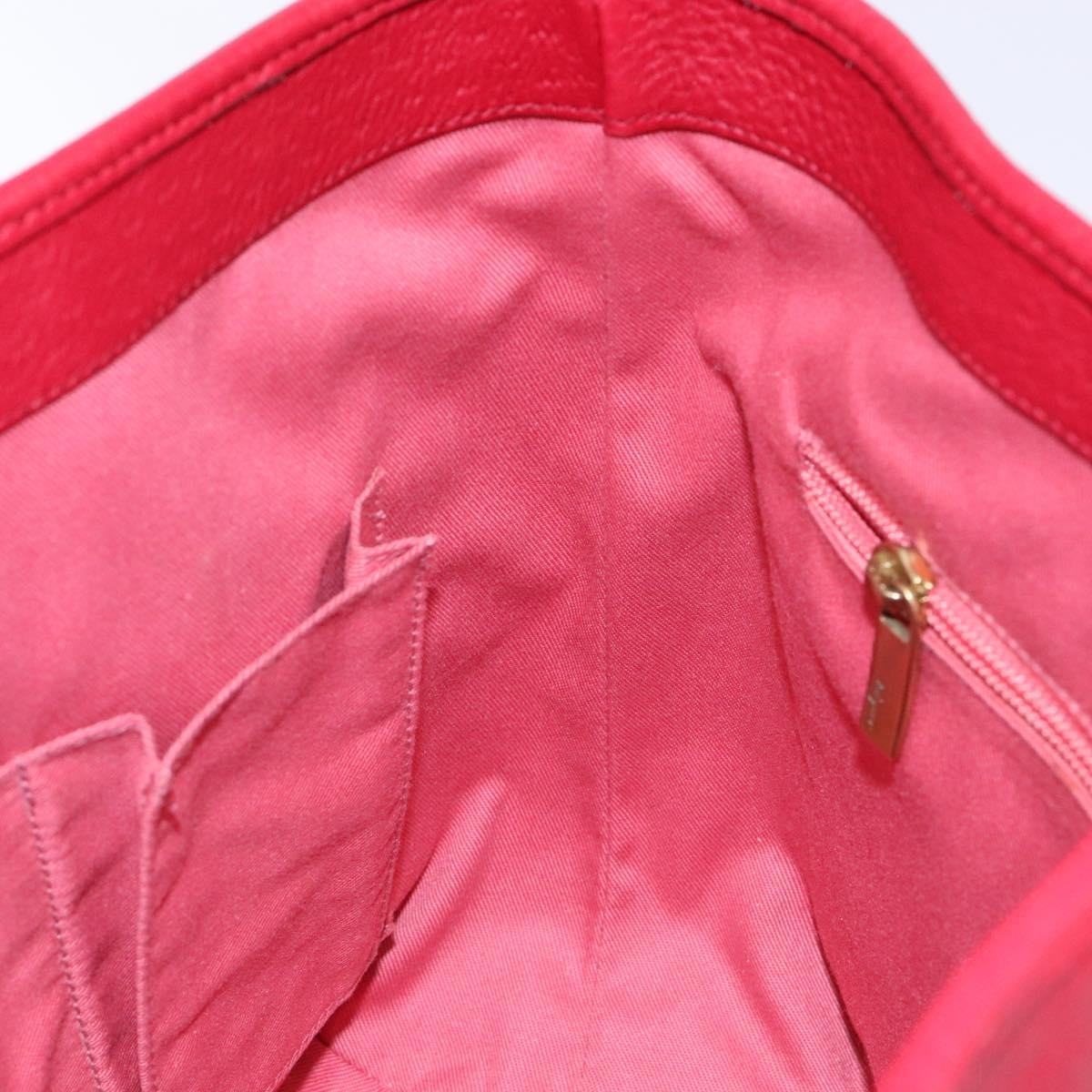 Salvatore Ferragamo Gancini handbag Leather, RED, LEATHER, Handbag