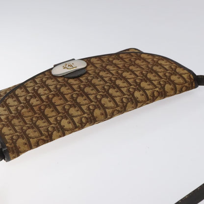 Christian Dior Vintage Trotter Shoulder Bag Canvas, BROWN, CANVAS, Shoulder bag