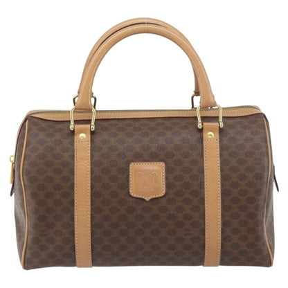 Celine Vintage Macadam Boston bag Canvas, BROWN, CANVAS, Travel bag