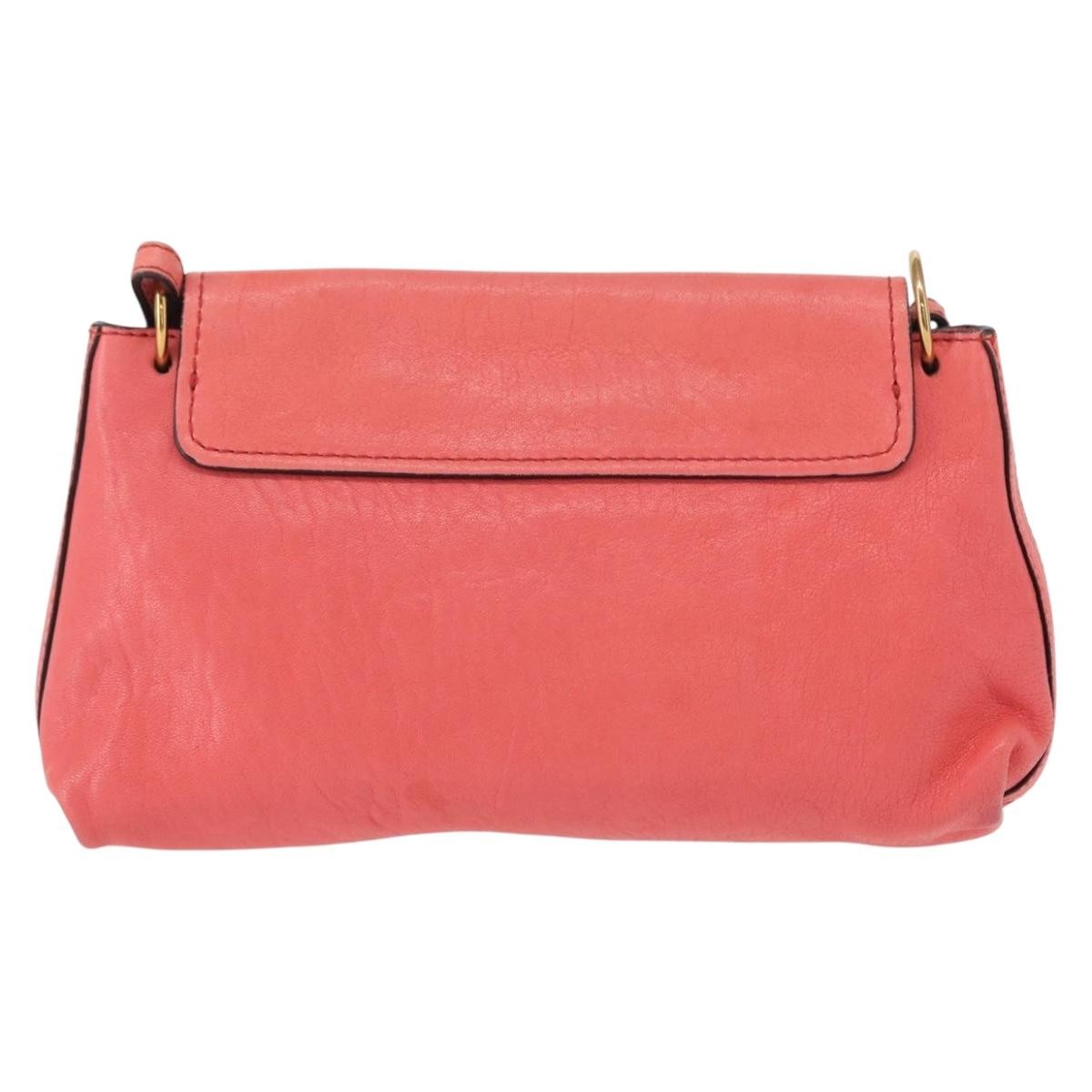 Chloe Elsie Crossbody Bag Leather, PINK, LEATHER, Shoulder bag