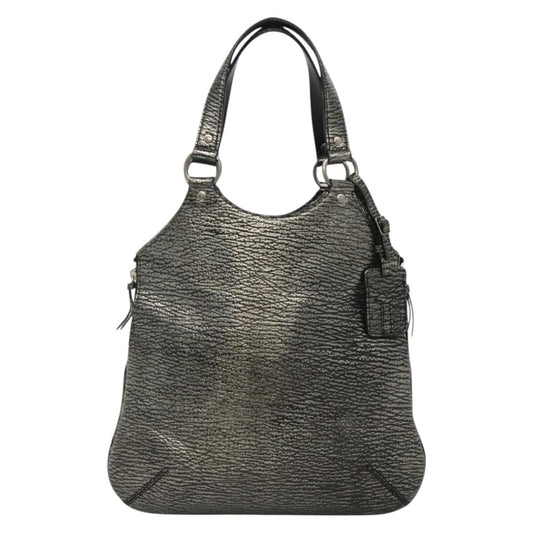 Saint Laurent Tribute Tote Leather, SILVER, LEATHER, Shoulder bag