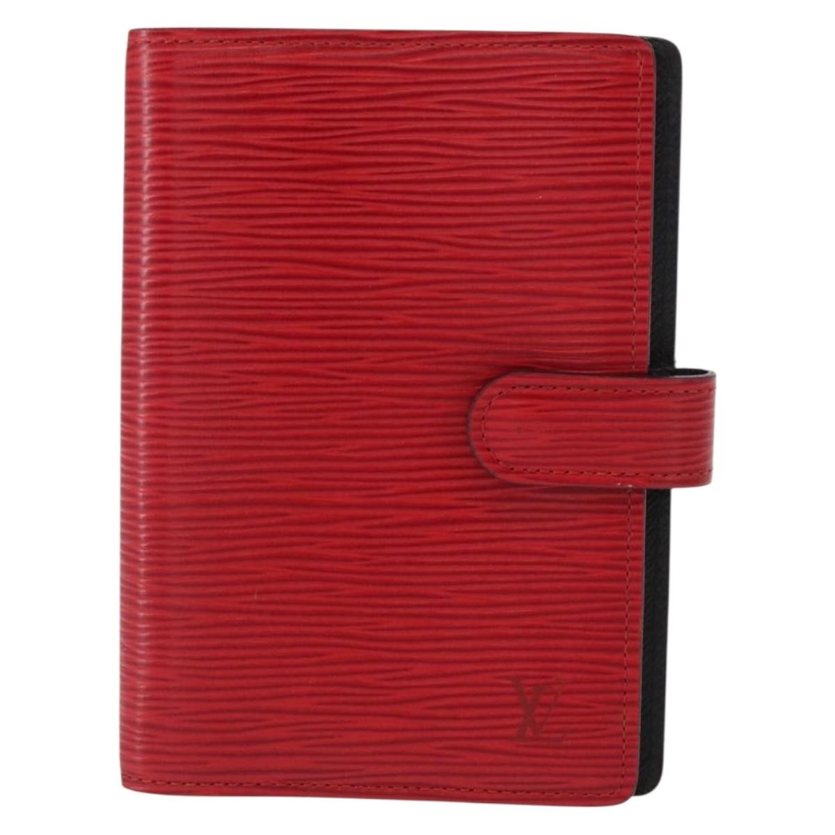 Louis Vuitton Agenda Cover Epi Leather, RED, LEATHER, Wallets