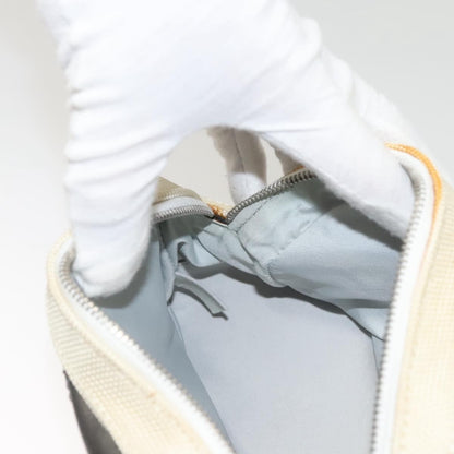 Chanel Biarritz Cosmetic Pouch Quilted Coated Canvas, GRAY, PVC, Clutche & pouche