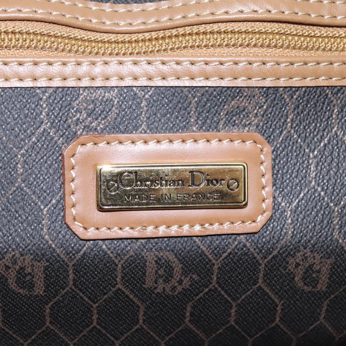 Christian Dior Vintage Honeycomb Boston bag Canvas and Leather, BLACK, PVC, Travel bag