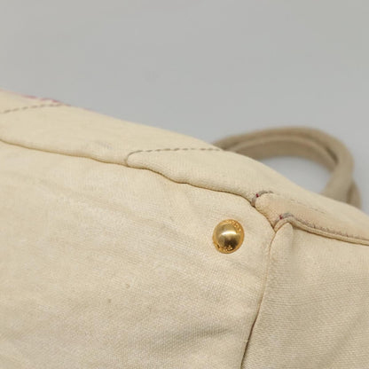 Prada Canapa Convertible Tote Canvas, WHITE, CANVAS, Tote bag